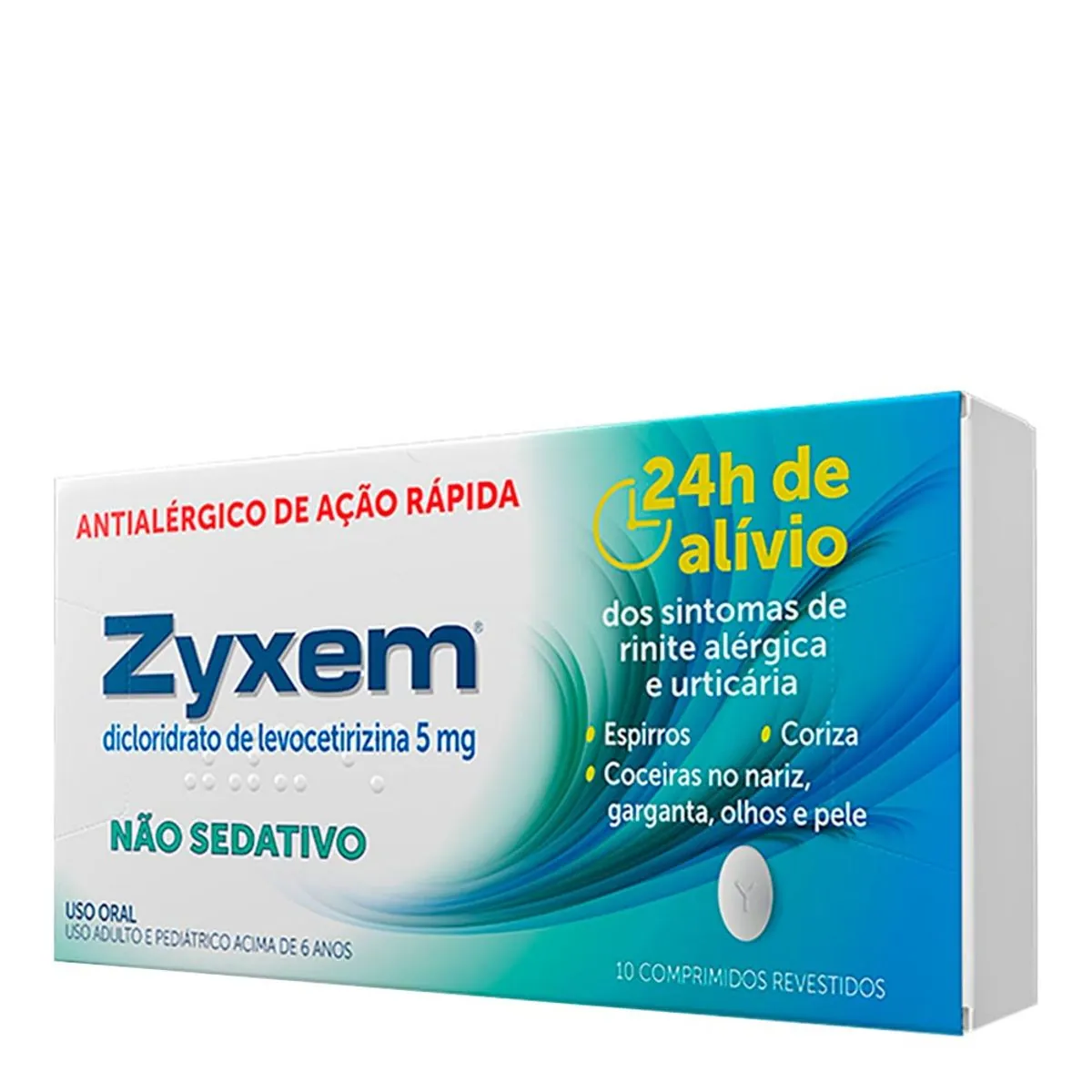 Antialérgico Zyxem 5mg 10 Comprimidos Revestidos