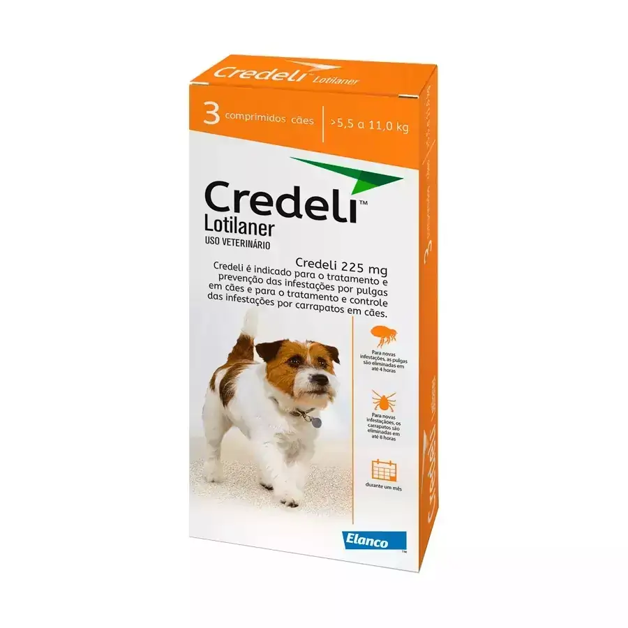 Antipulgas e Carrapato Credeli Elanco Para Cães De 5,5 a 11 Kg
