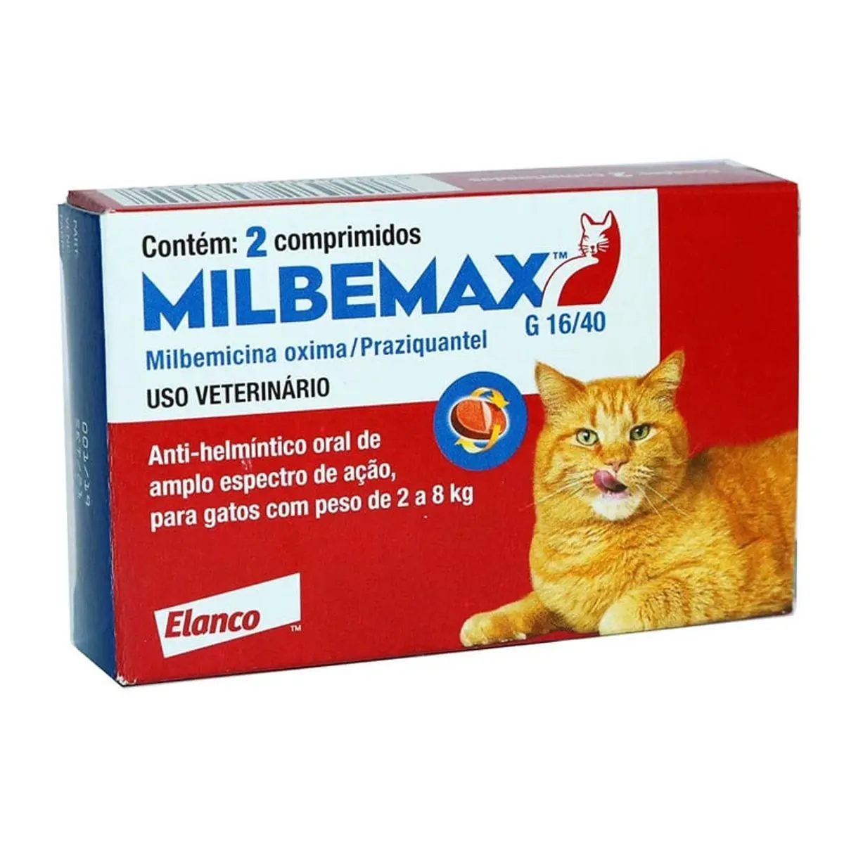 Milbemax G Para Gatos 2 A 8kg Com 02 Comprimidos
