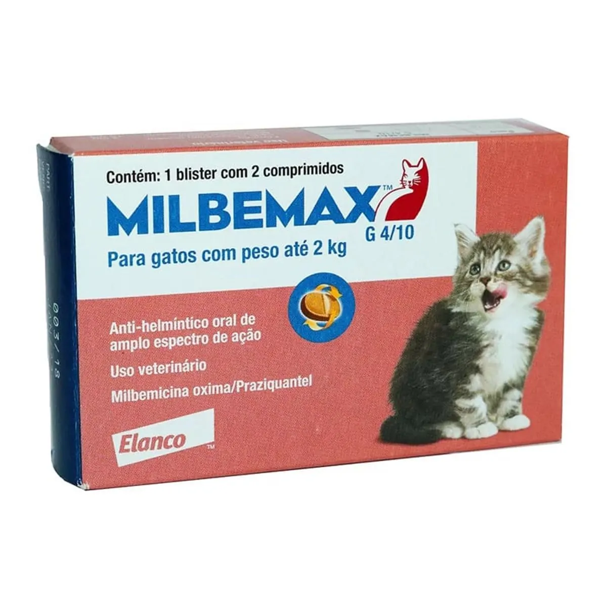 Milbemax Gatos Ate 2kg 410mg