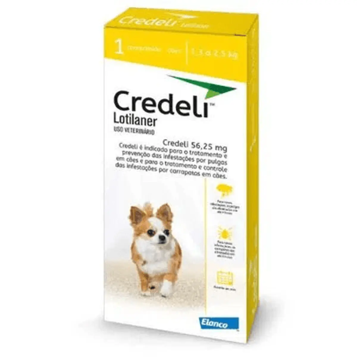 Credeli 56,25mg Caes 1,3 A 2,5kg 01cp250179
