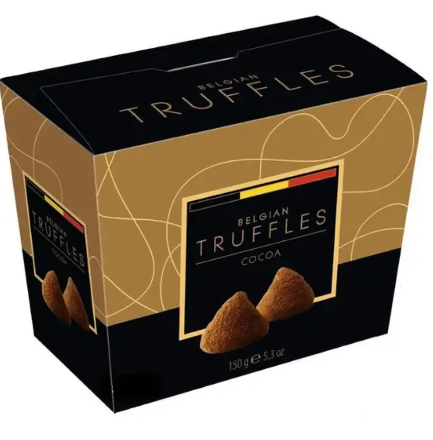 Trufa De Chocolate Belga Com Pó De Cacau Belgian Caixa 150g