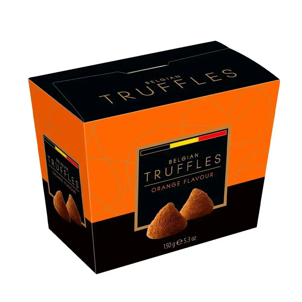 Trufa De Chocolate Belga Com Pó De Cacau Laranja Belgian Caixa 150g