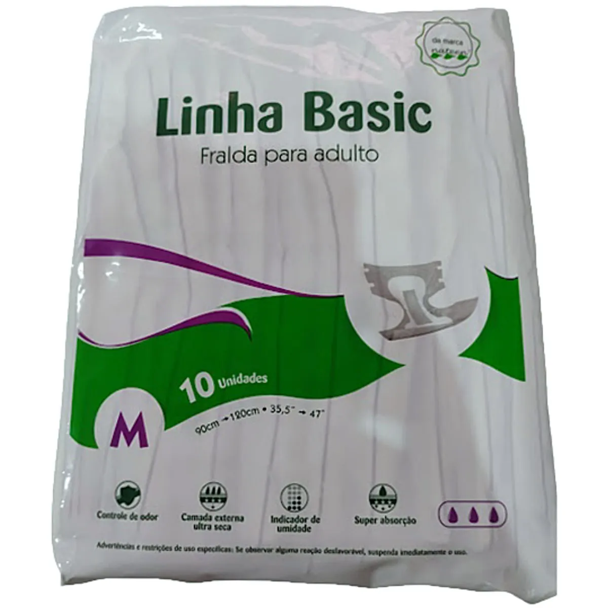 Fralda Slip Adulto Nateen Basic M 10 unidades