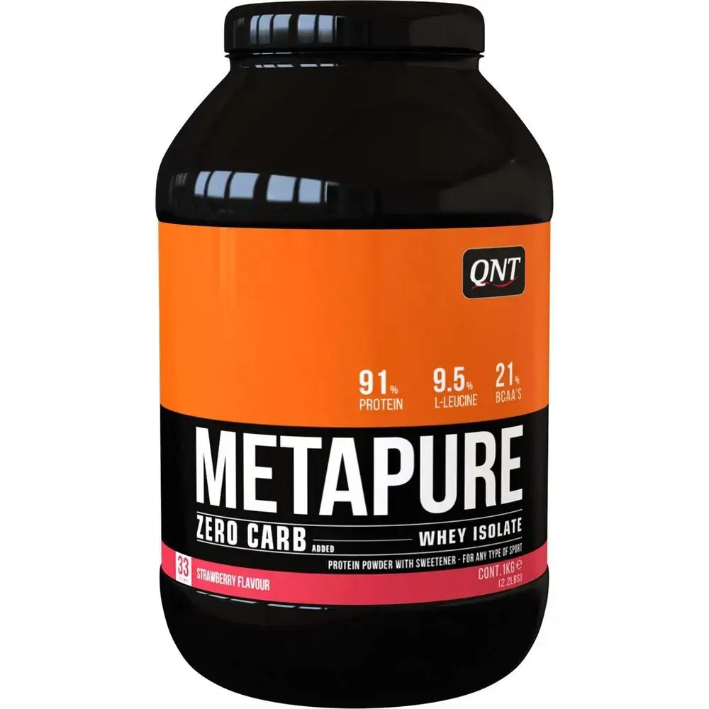 Metalpure Whey Isolate Strawberry Flavour 1kg 2.2lbs Qnt