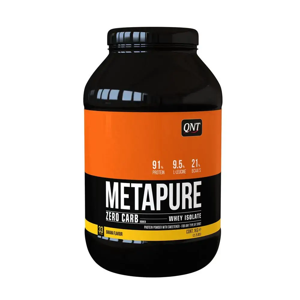 Metalpure Whey Isolate Banana Flavour 1kg 2.2lbs Qnt