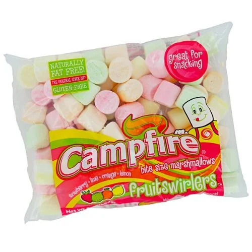 Campfire Marshmallows, Fruit Swirlers, Bite Size, 8oz Pack Of 3