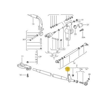 Tirante da Alavanca do Câmbio VOLKSWAGEN 12140/13150 - MAXI PARTS 2RG711275