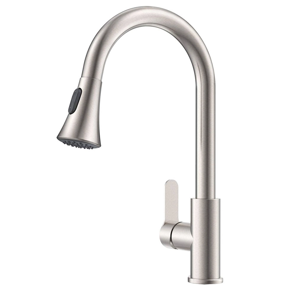 Torneira Goumet Pull Down Monocomando Bancada Cozinha Metal Escovado