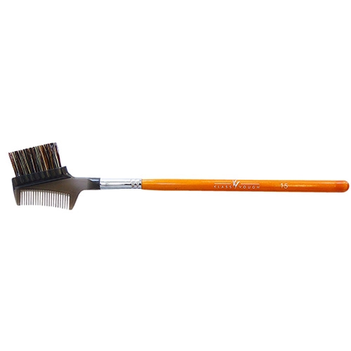 Pincel Profissional Klass Vough Brown Line Para Acabamento Em Sobrancelhas