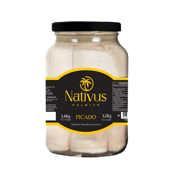 Palmito Nativus Pupunha Picado 1,8kg I