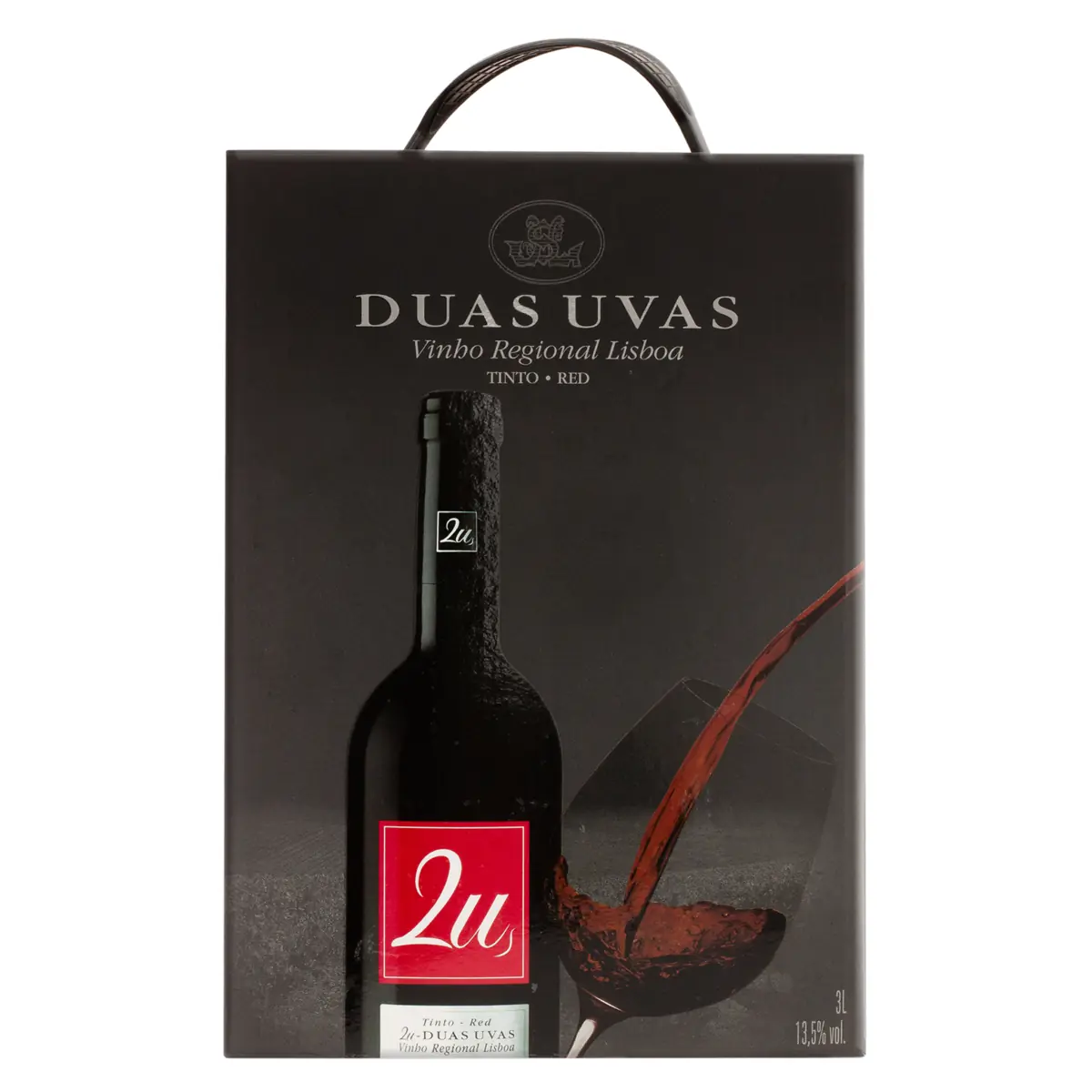 Vinho Português Tinto 2u Touriga Franca Tinta Roriz Castelão Syrah Quinta Da Boa Vista Bag In Box 3l