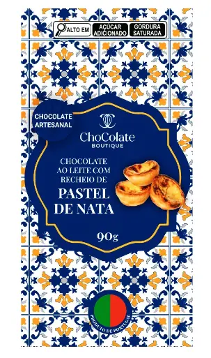 Chocolate Ao Leite Com Recheio De Pastel De Nata 90g