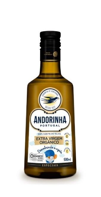 Azeite de Oliva Extra Virgem Suave Orgânico Português Andorinha Especiais Vidro 500ml