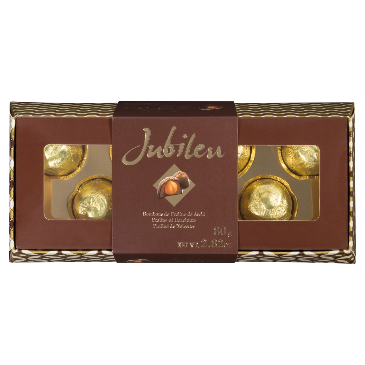 Bombom Praline De Avelã Jubileu Caixa 80g