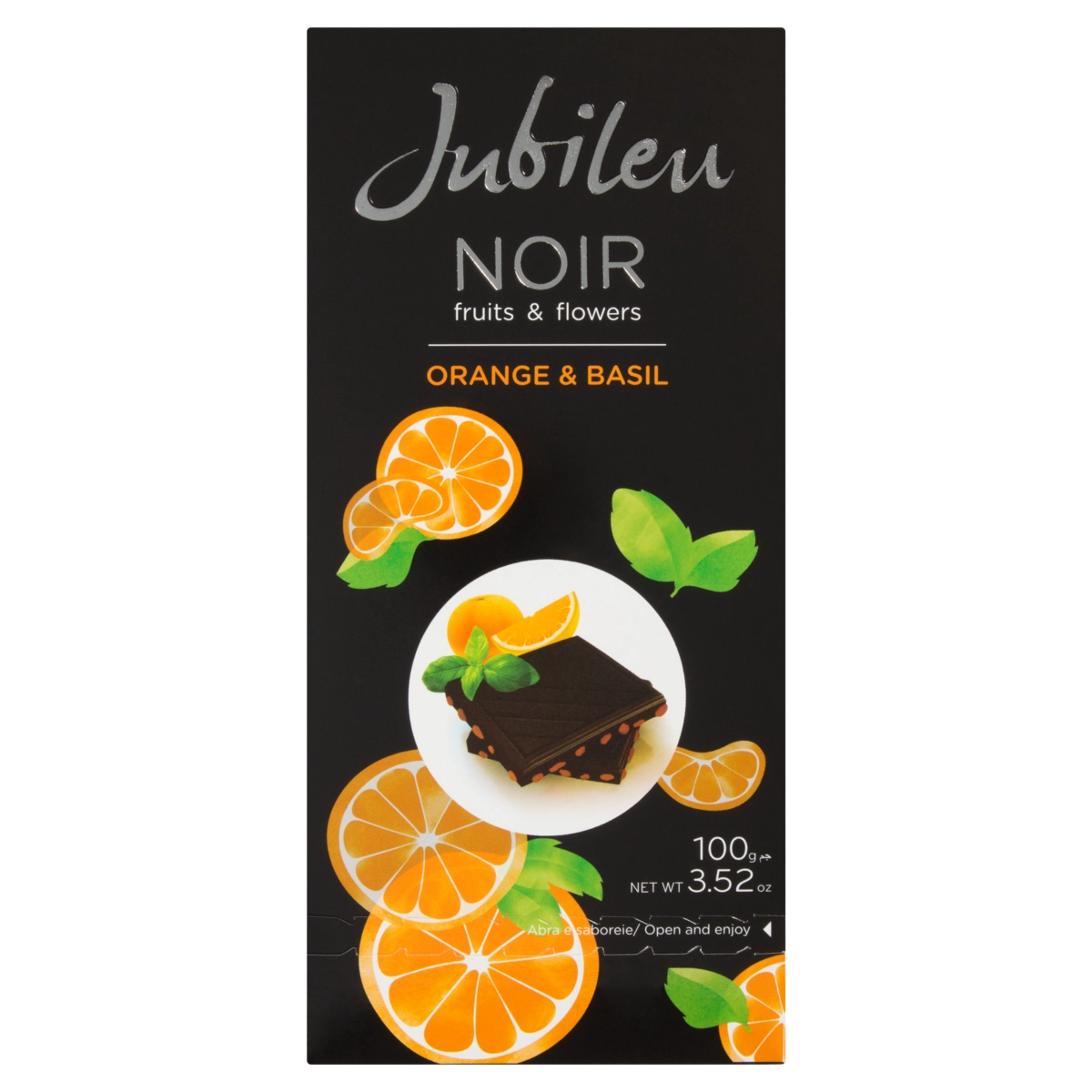 Chocolate Amargo Com Laranja E Manjericão Jubileu Noir Caixa 100g
