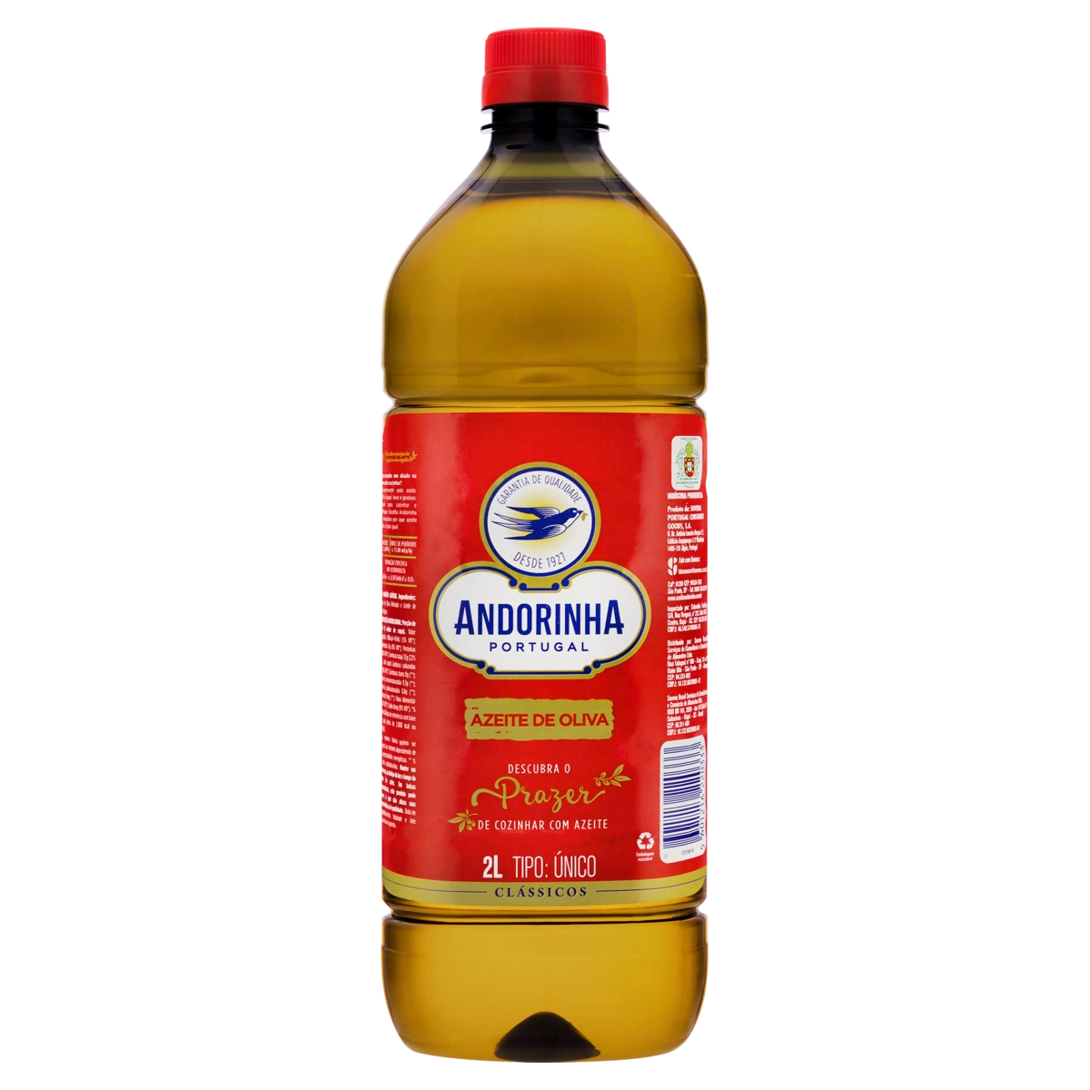 Azeite De Oliva Tipo único Português Andorinha Clássicos Garrafa 2l