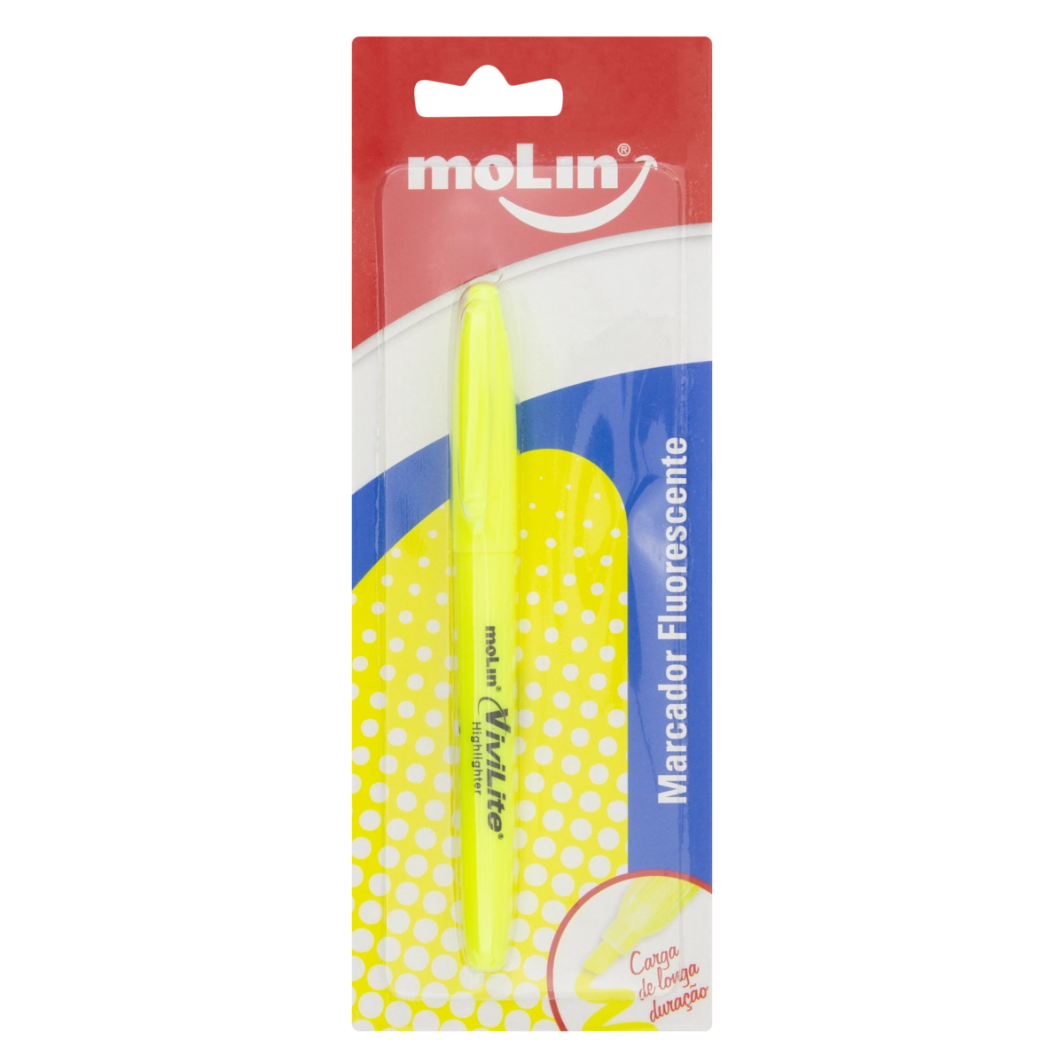 Marcador De Texto Fluorescente Amarelo Molin