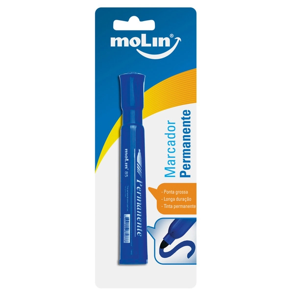 Molin 85 Marcador Permanente Azul 1 Unidade