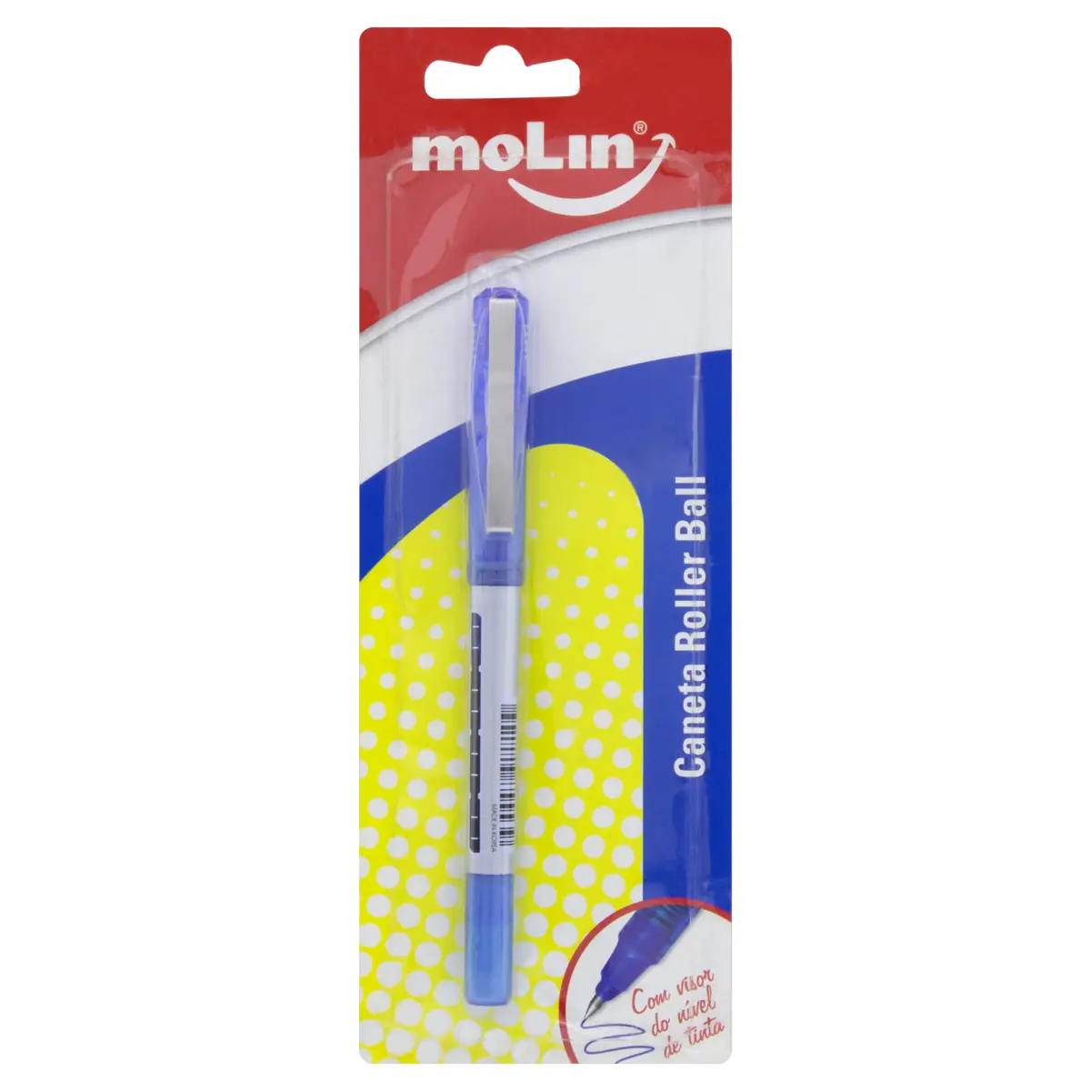 Caneta Roller Ball Azul Molin
