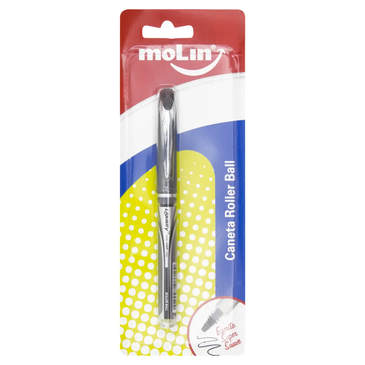 Caneta Roller Ball Preta 0,5mm Molin