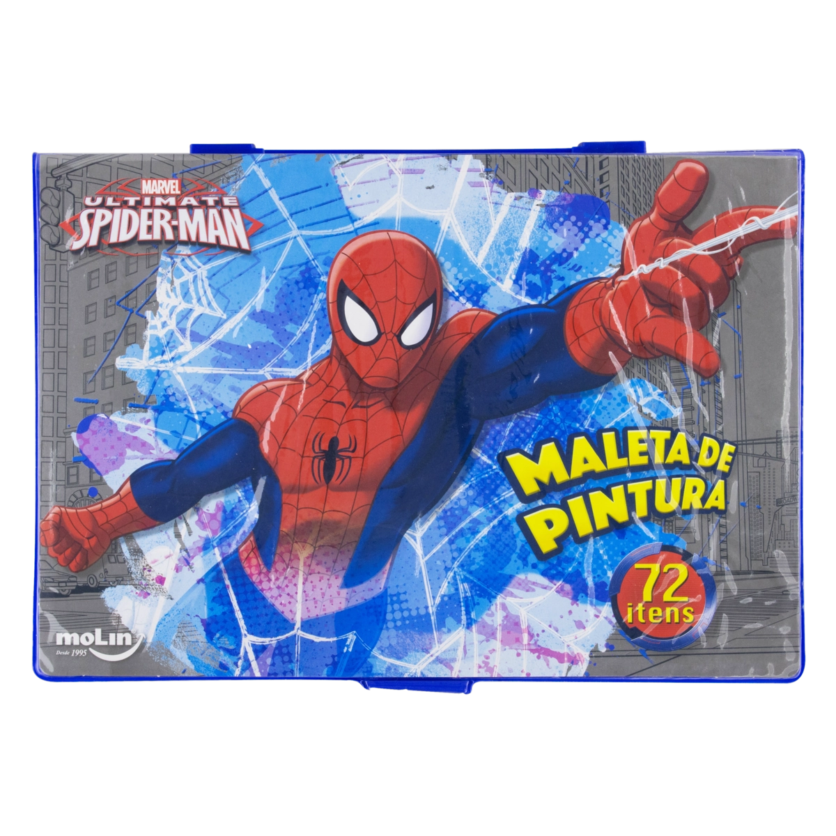 Maleta De Pintura Spider Man Molin 72 Itens