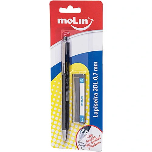 Lapiseira Triangular 3dl 0,7mm Molin Tubo De Grafites
