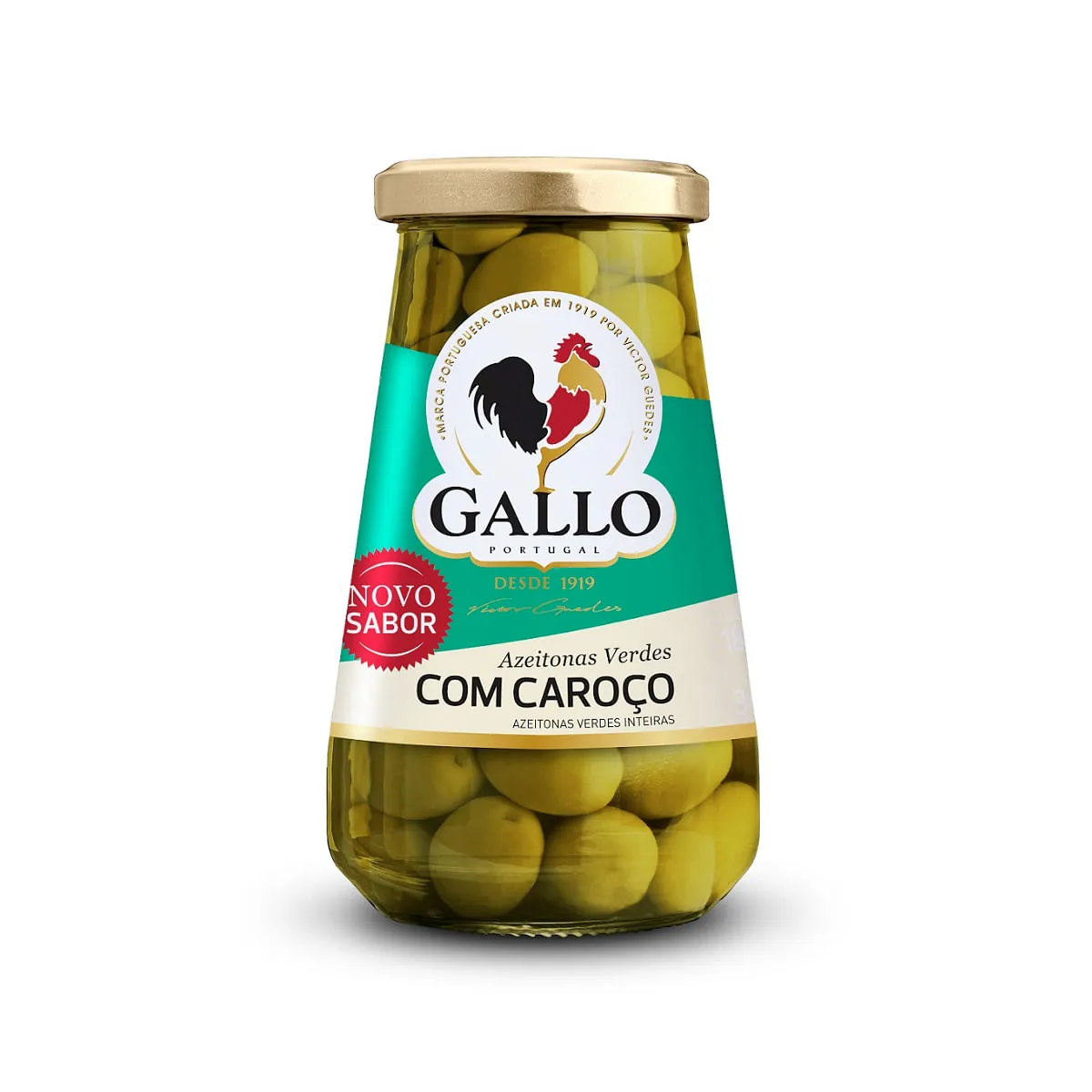 Azeitona Verde em Conserva com Caroço Gallo Vidro 183g