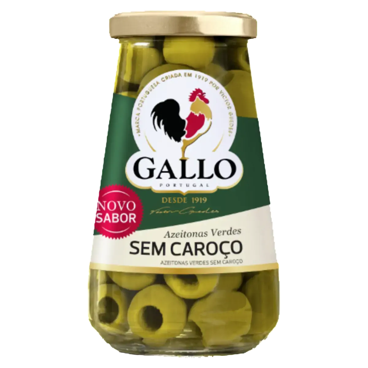 Azeitona Verde em Conserva sem Caroço Gallo Vidro 150g