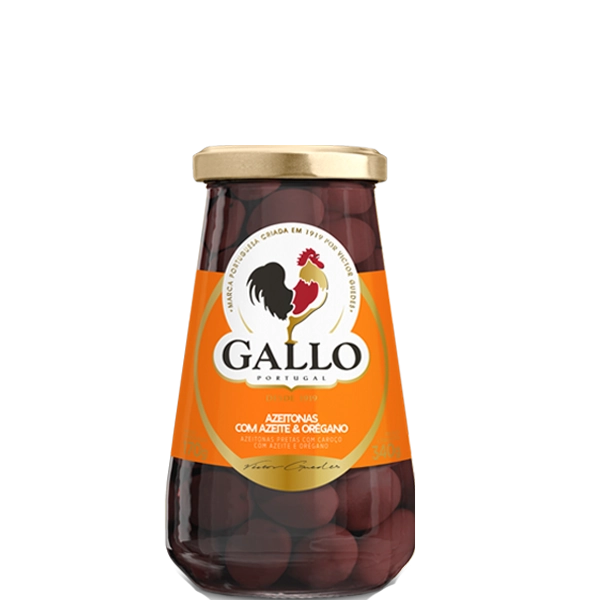 Azeitonas Pretas Com Azeite Orégano Gallo 340g
