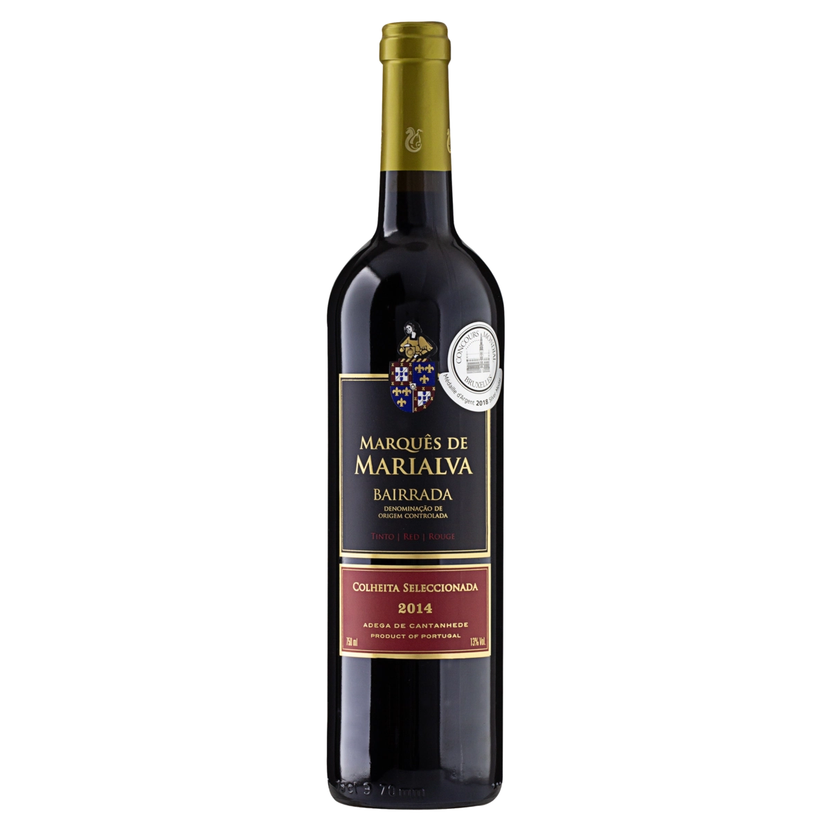 Vinho Português Tinto Marquês De Marialva Baga Touriga Nacional Aragonez Bairrada Garrafa 750ml