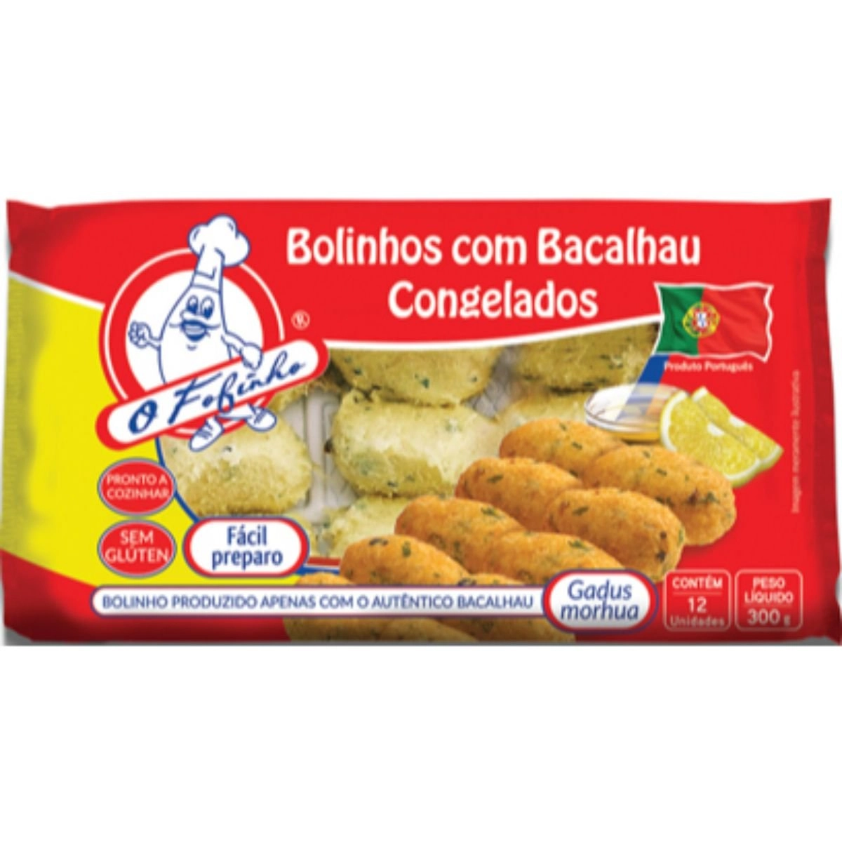 Bolinhos De Bacalhau Congelados O FOFINHO Pacote 300g