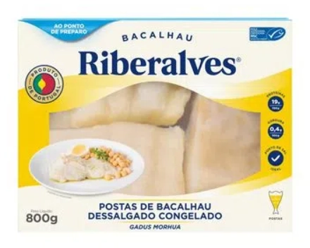Posta de Bacalhau Dessalgado Congelado RIBERALVES 800g