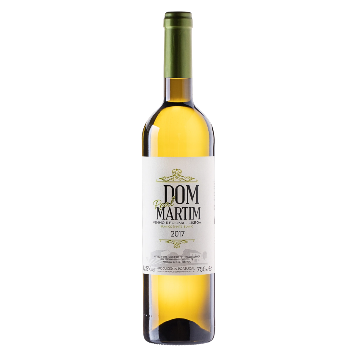 Vinho Português Branco Seco Dom Martim Fernão Pires Antão Vaz Lisboa Garrafa 750ml