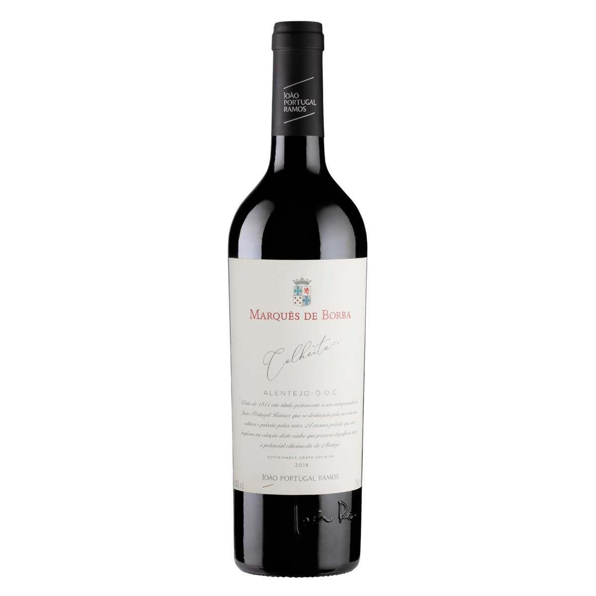 Vinho Português Tinto Seco Marquês de Borba Colheita Alicante Bouschet Aragonez Trincadeira Alentejo Garrafa 750ml
