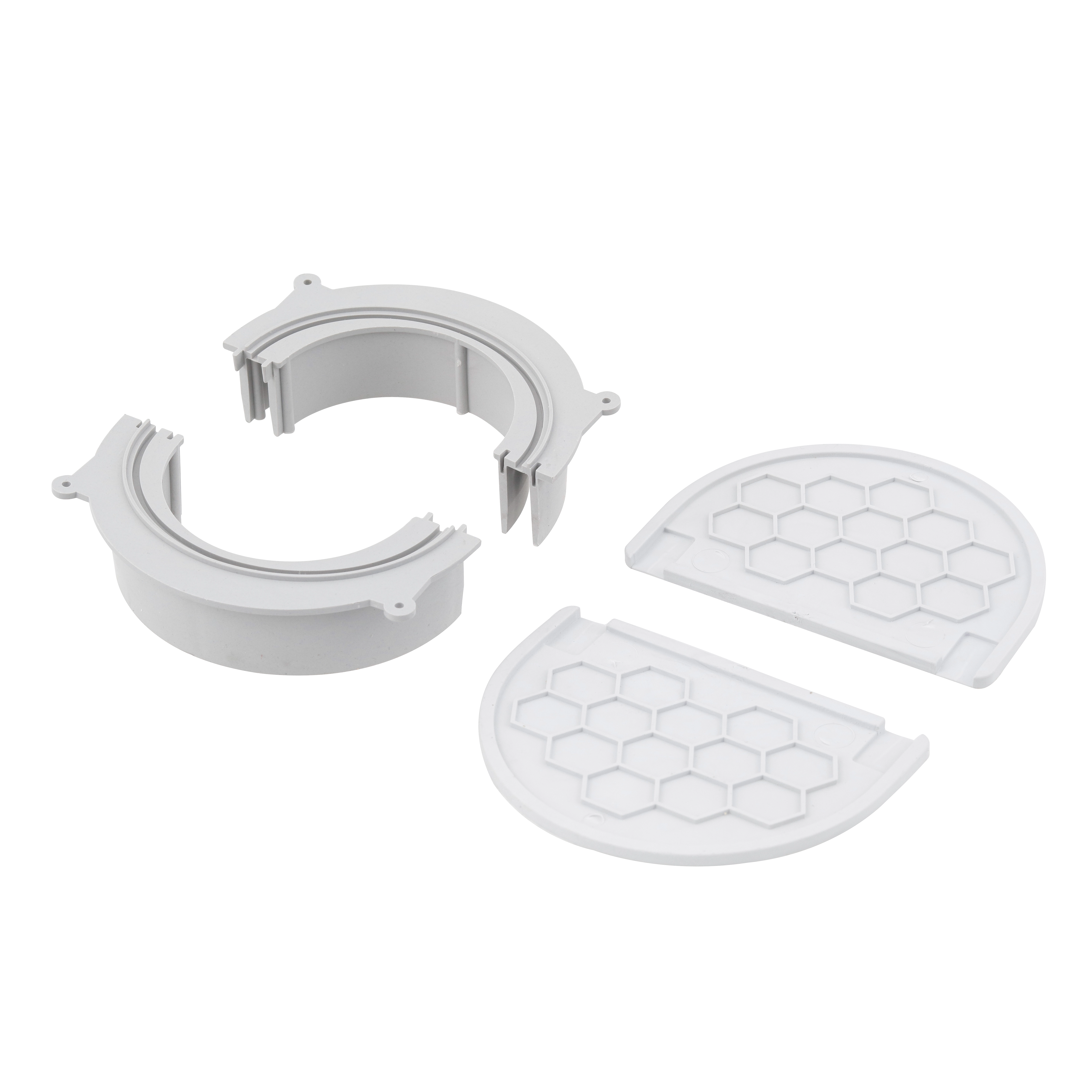 Kit Conector de Canal Terminal 2/1 Descarga 80/100 Externo Plástico Branco M10KIT4ALL Odem