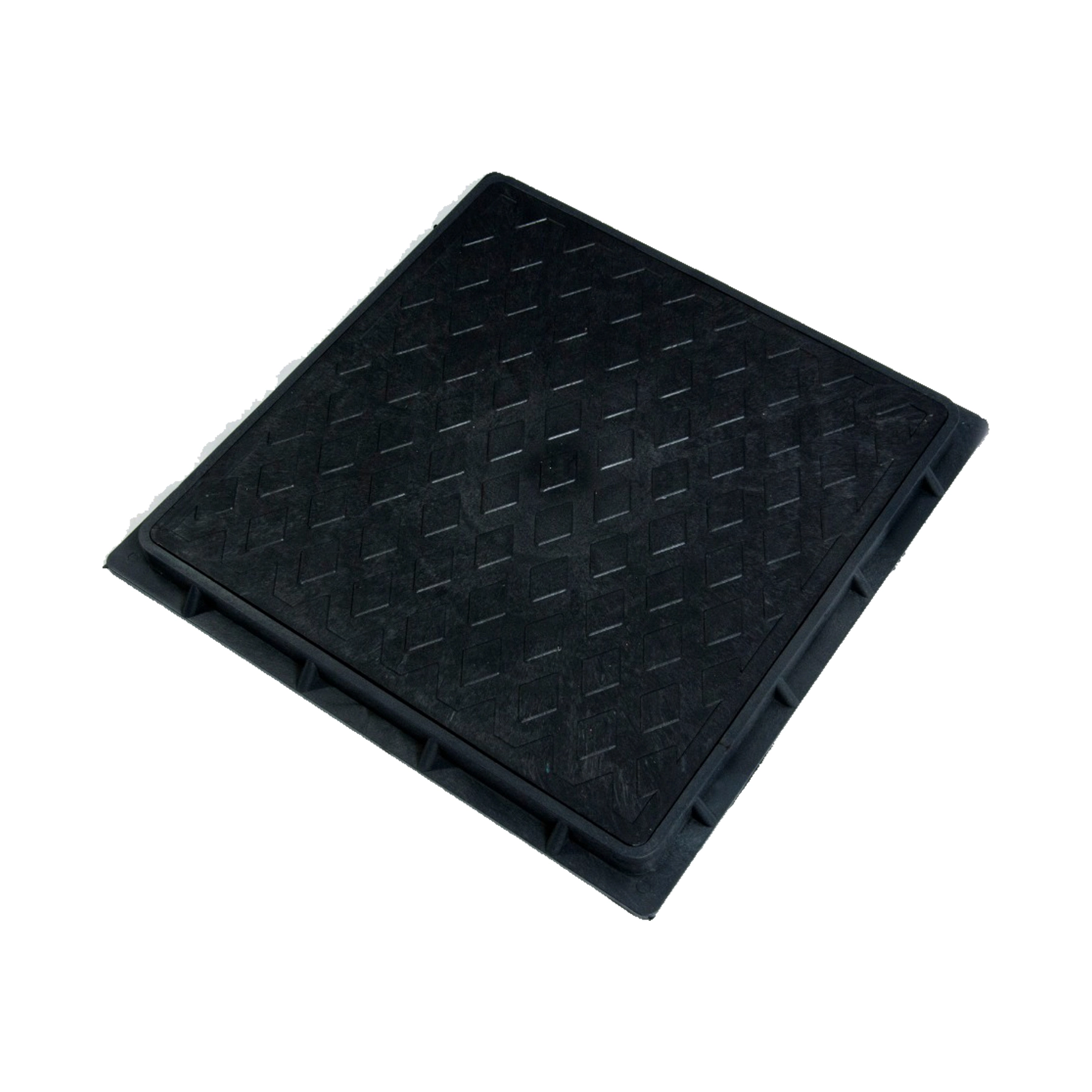 Tampão Quadrado Polipropileno 50x50cm Preto Odem