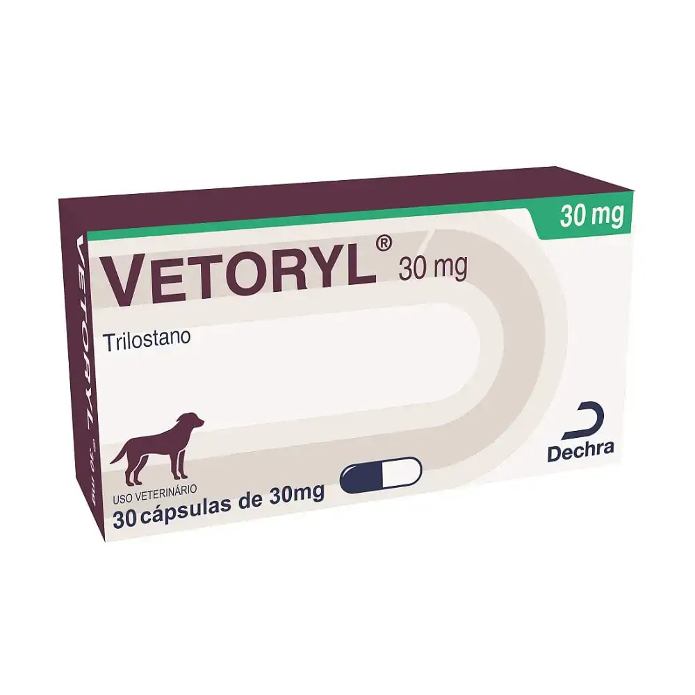 Vetoryl 30mg 30 Cápsulas Dechra Trilostano Cães