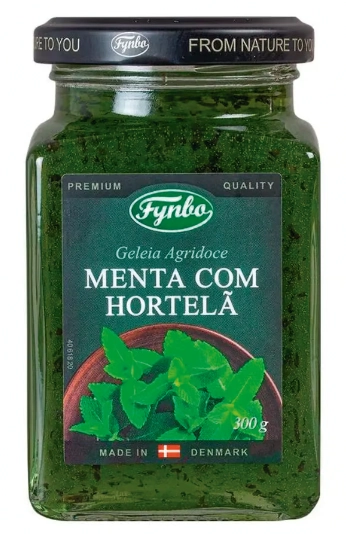 Geleia Premium Fynbo 300g Menta C/ Hortela