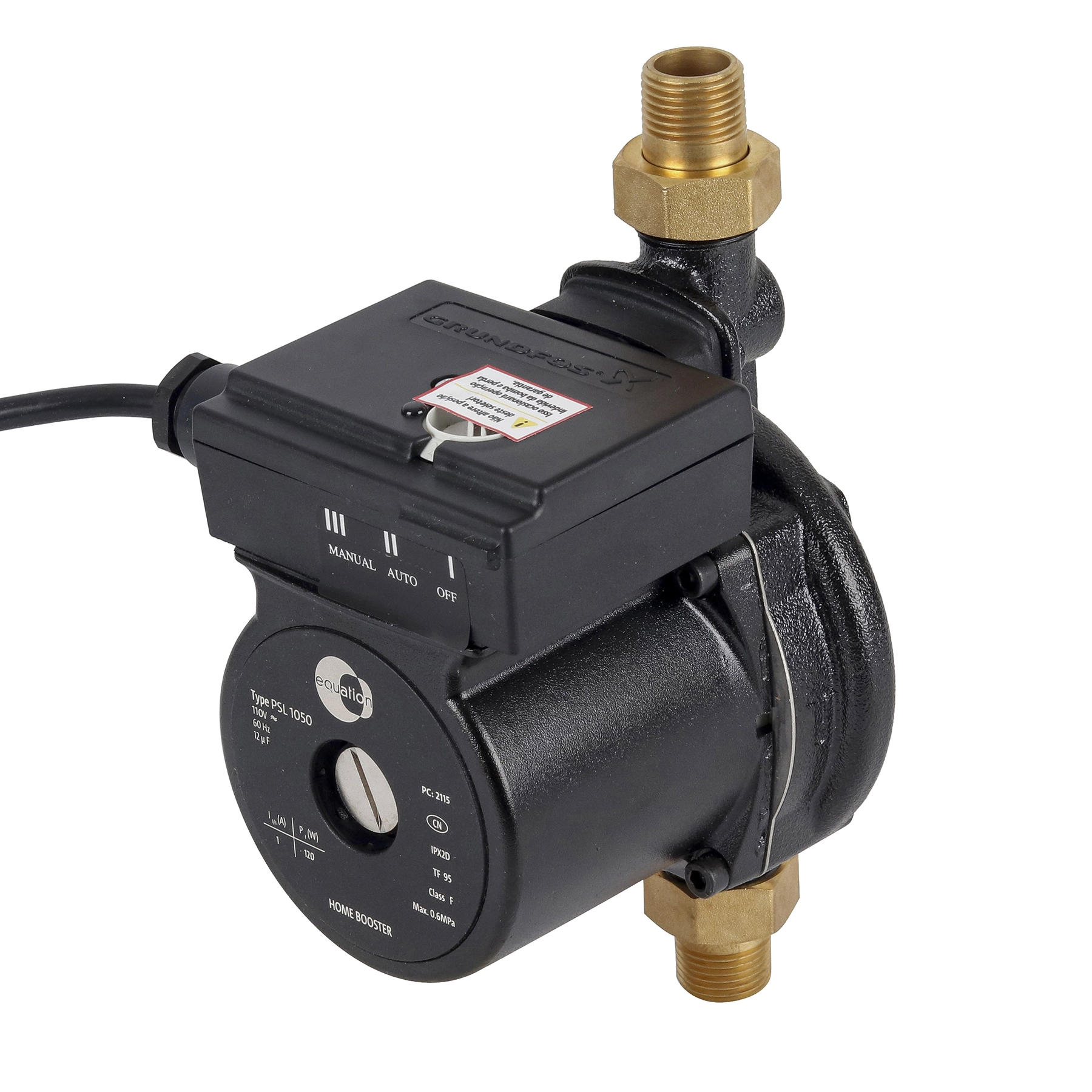 Pressurizador para Aquecedor de Água a Gás Preto 110V 1050 Equation