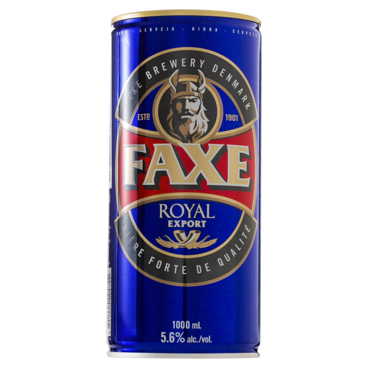 Cerveja American Lager Royal Export Faxe Lata 1000ml