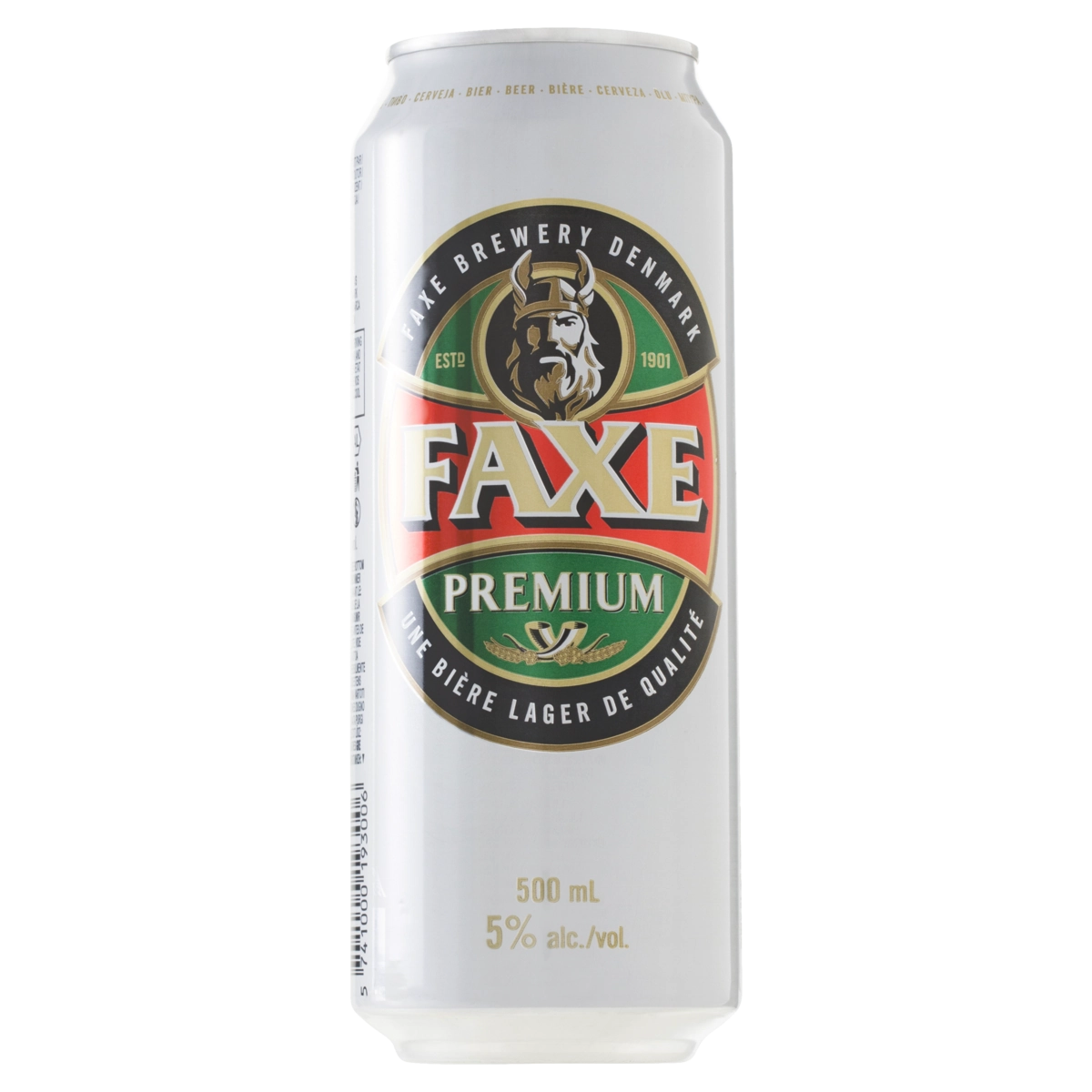 Cerveja American Lager Premium Faxe Lata 500ml