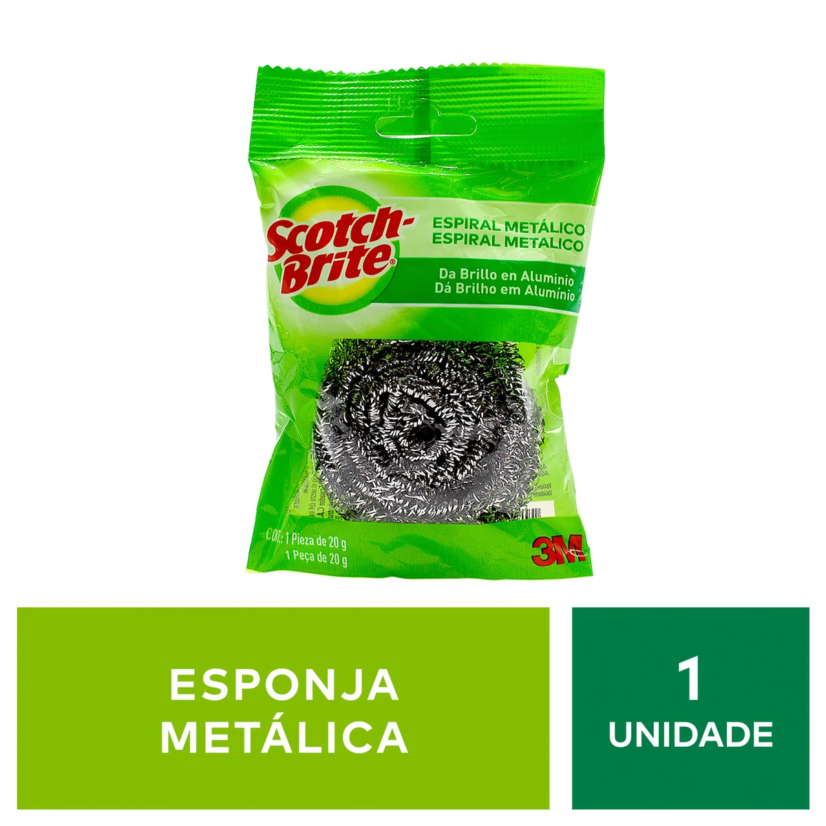 Esponja Aço Espiral Metálico Scotch Brite 20g