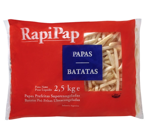 Batata Palito Congelada Embalagem 2.5kg Rapipap
