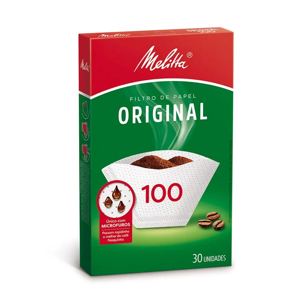 Filtro De Papel Original Melitta 100 Caixa 30 Unidades
