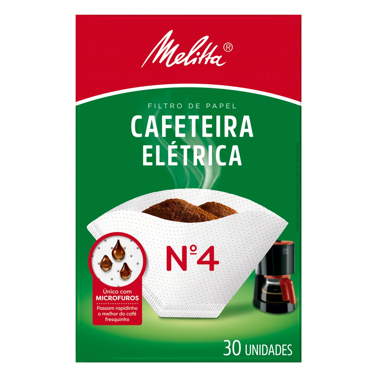 Filtro De Papel Para Cafeteira Elétrica Melitta N 4 Caixa 30 Unidades