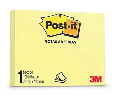 Post It Amarelo Bloco Avulso Com 100 Folhas