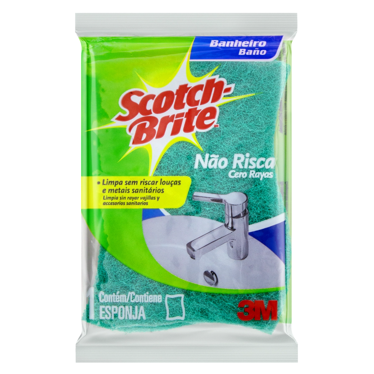 Esponja Verde Não Risca Banheiro Scotch Brite