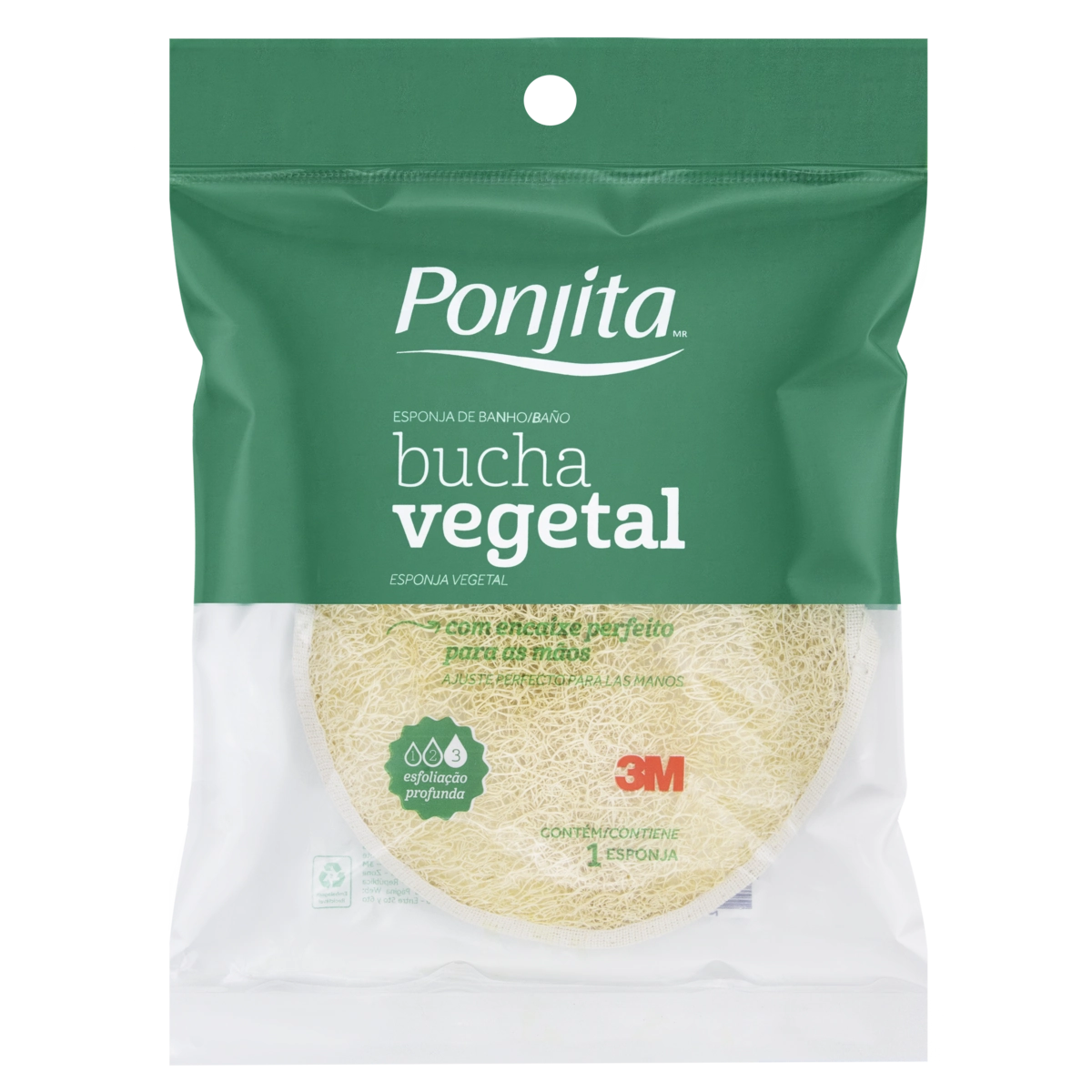 Bucha Vegetal Para Banho Esfoliação Profunda Ponjita