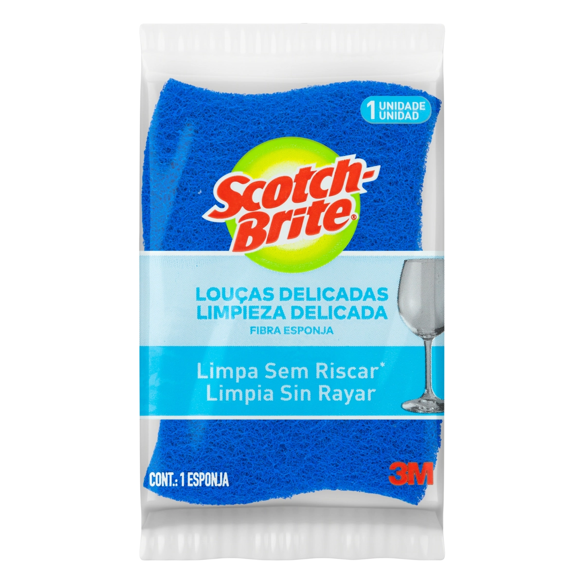 Esponja Não Risca Louças Delicadas Scotch Brite